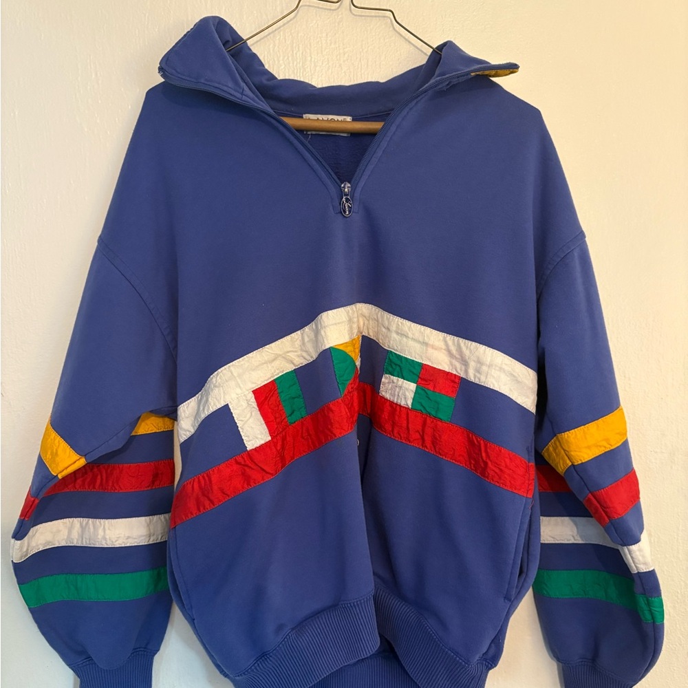 Colorful quarter zip Sweater